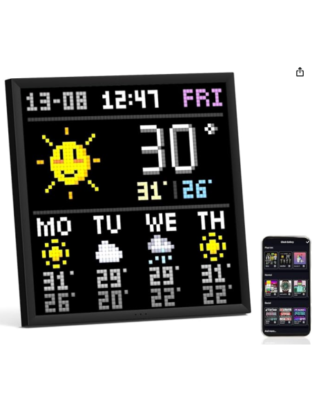 Pantalla Divoom Pixoo-64 WiFi Pixel Art Pantalla Divoom Pixoo-64 WiFi Pixel Art